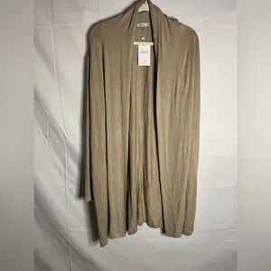 Inherit Clothing Co Women’s 4XL Kylin Open Front Cardigan Sand NWT Ribbed Cozy